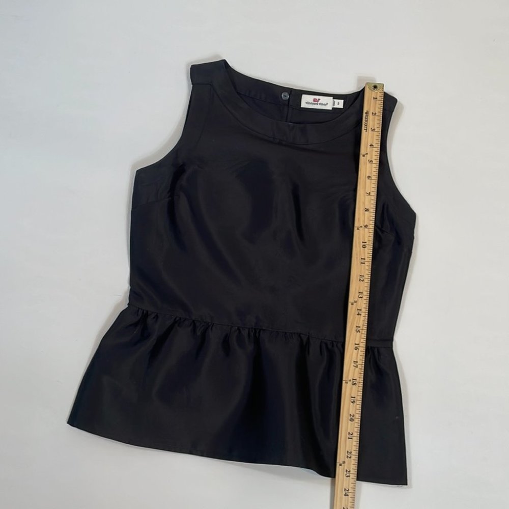 Vineyard Vines Top Size 2 Black with Rhinestone button at back of Neck. Dressy - Picture 8 of 12
